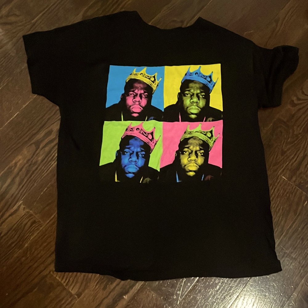biggie smalls black graphic t shirt